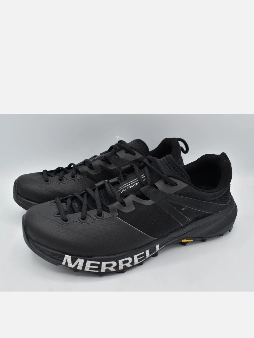 Merrell Black Trail Running Shoes with Bold Logo
